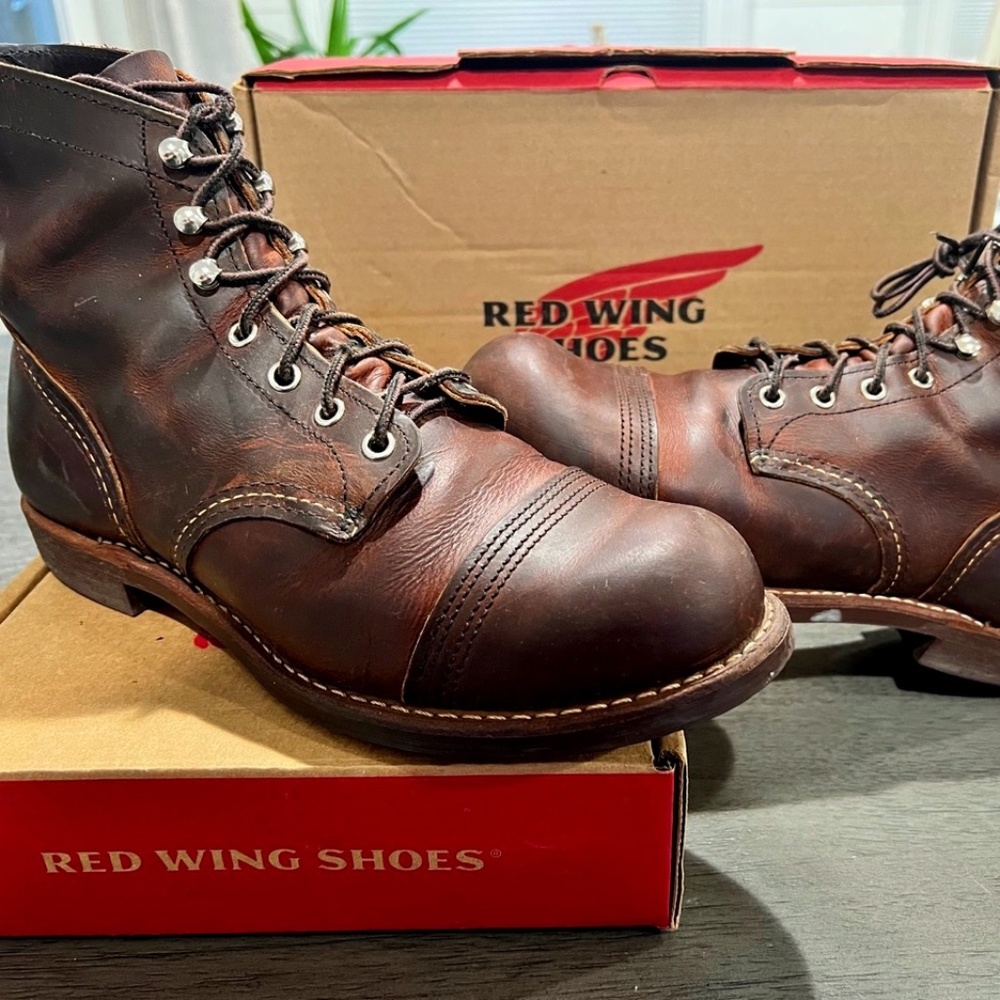 Red Wing Iron Ranger 9M, includes full RW Leather Cleaning Kit.